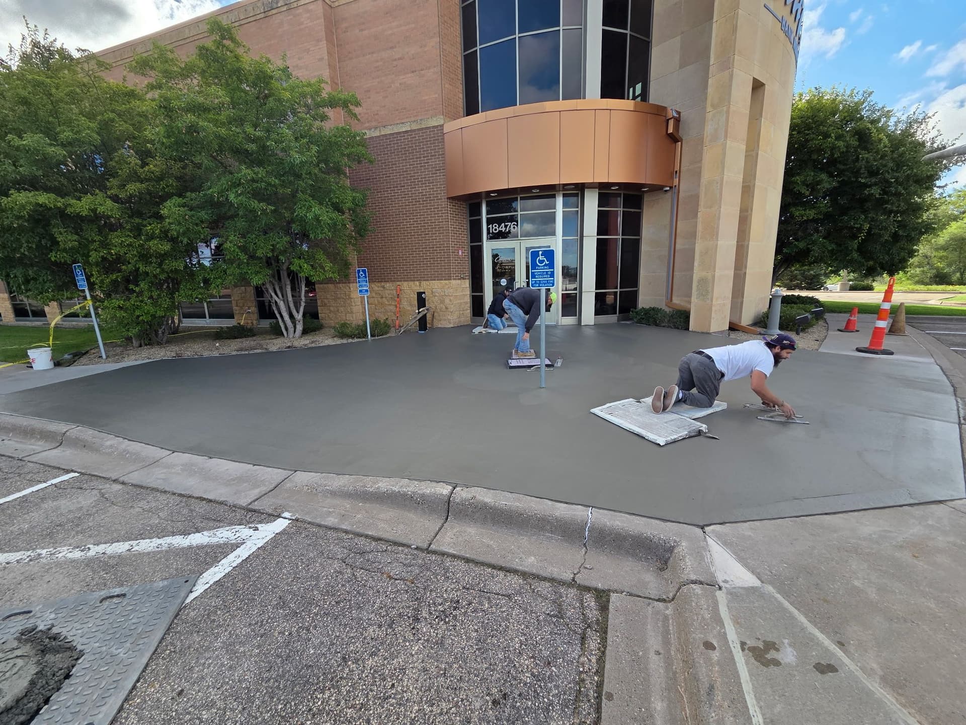 Bank Entrance Concrete Makeover in Lakeville