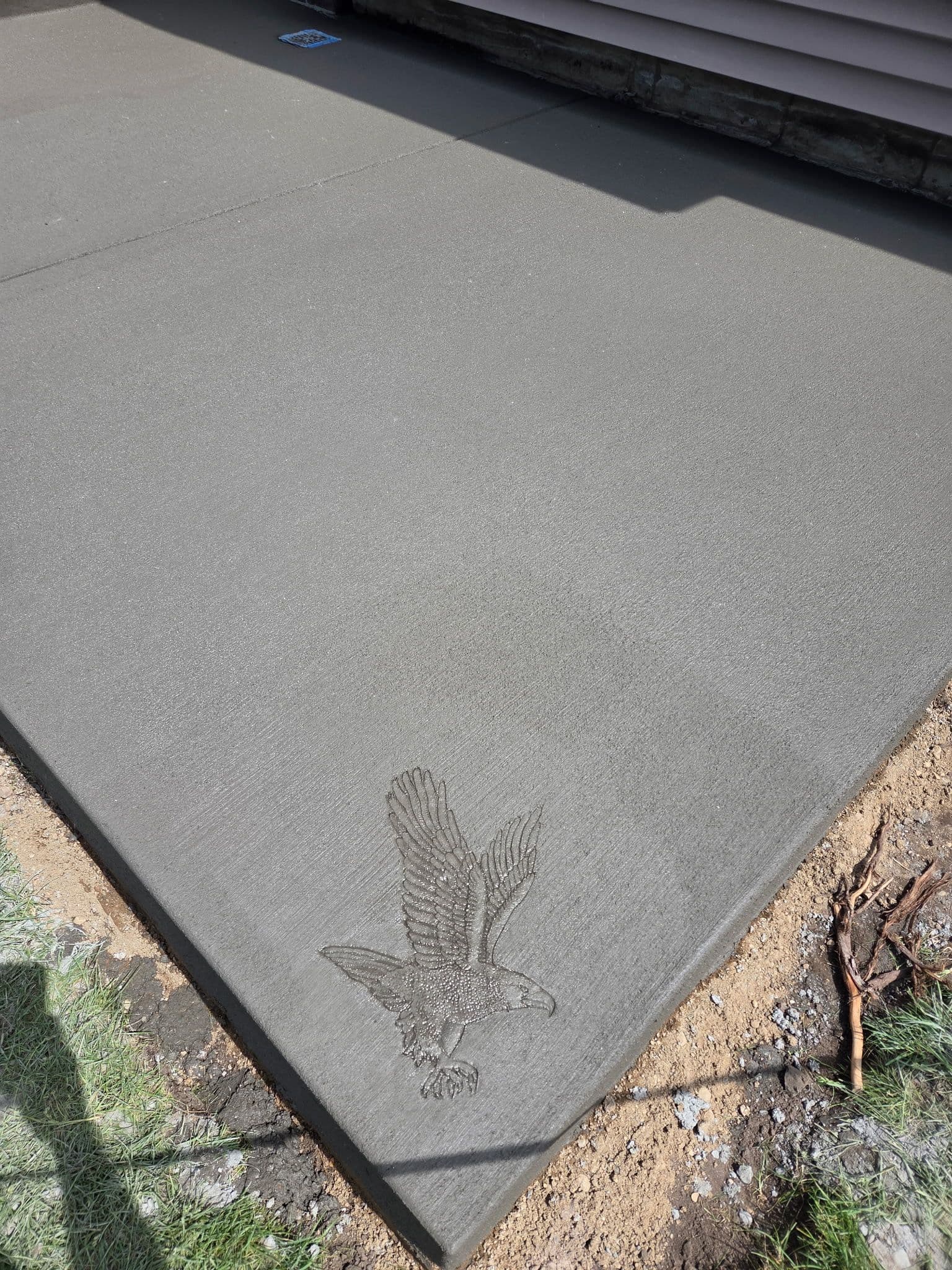 Concrete Art with Eagle Stamp in Savage MN