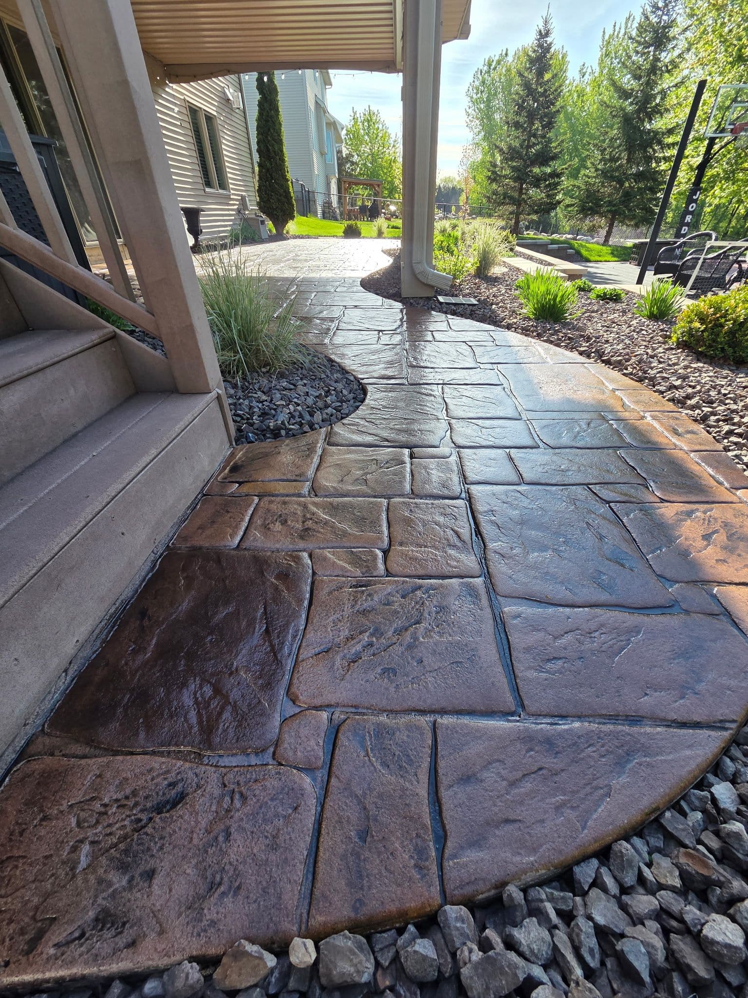 Faded Stamped Concrete Patio Gets a Bold New Look image