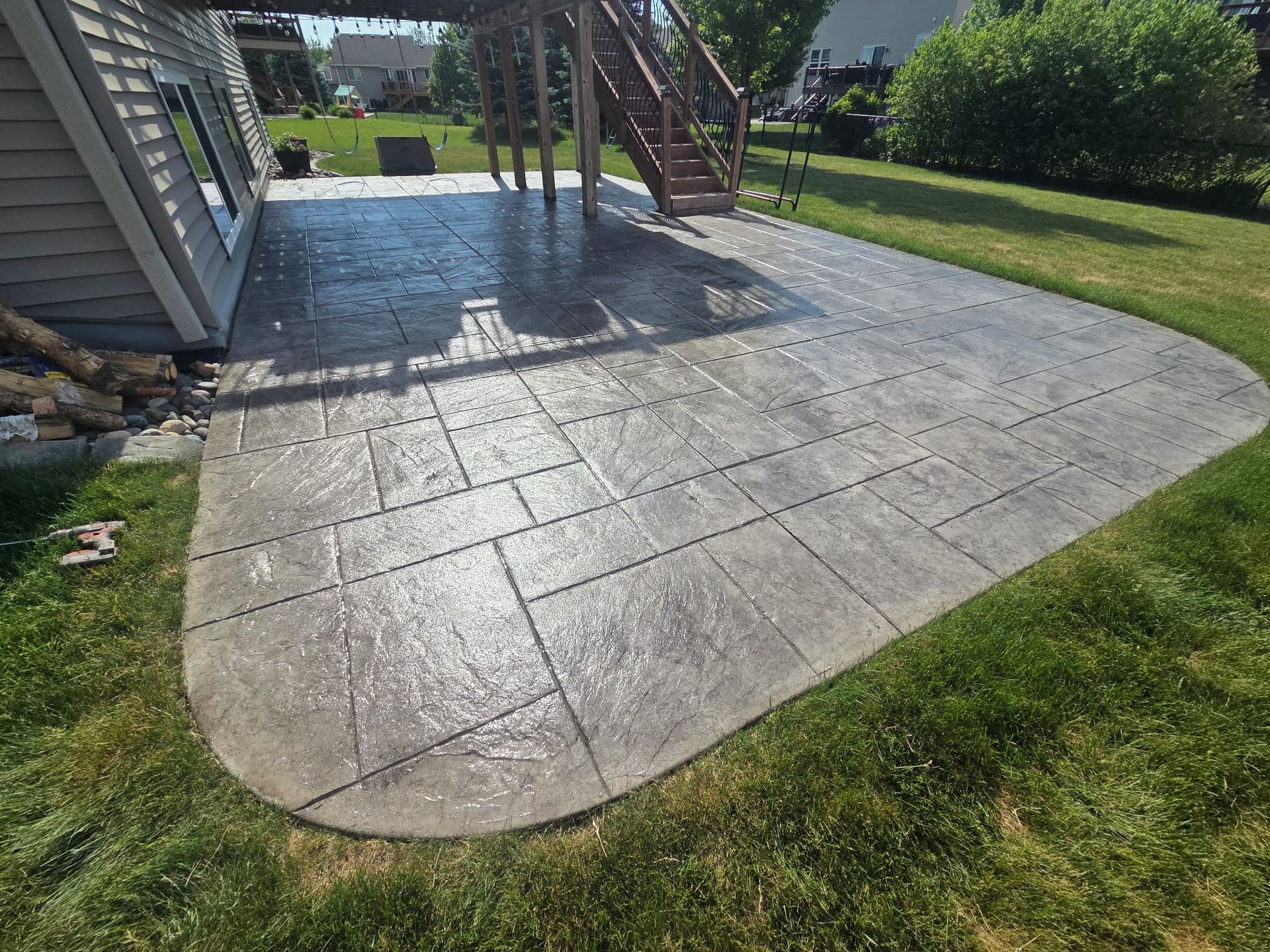 Stamped Concrete Patio Re-Seal Keeping Things Sharp in Lakeville image