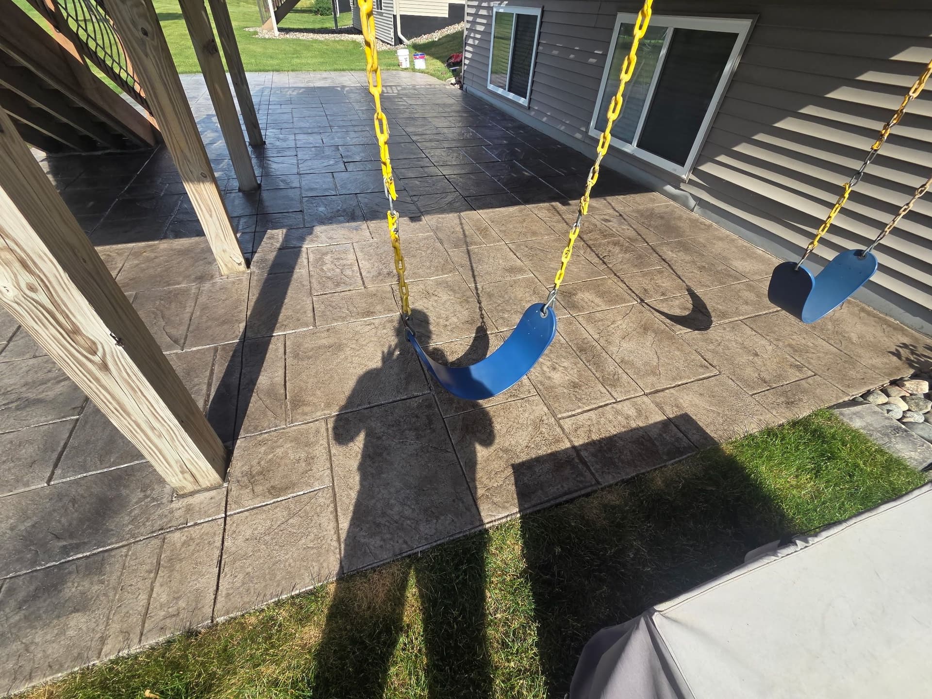 Gallery photos for Stamped Concrete Patio Re-Seal Keeping Things Sharp in Lakeville: Image #1
