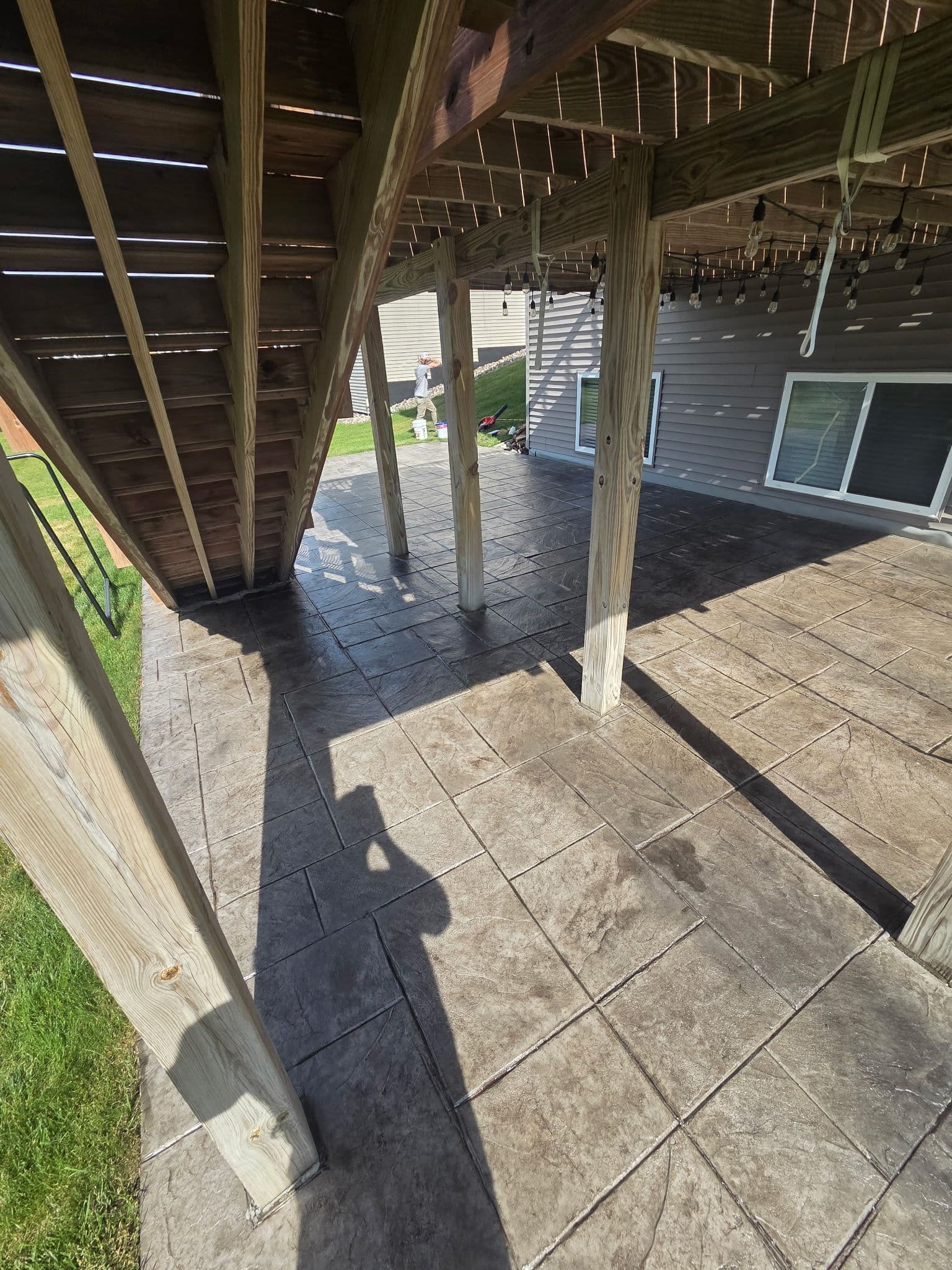 Gallery photos for Stamped Concrete Patio Re-Seal Keeping Things Sharp in Lakeville: Image #2