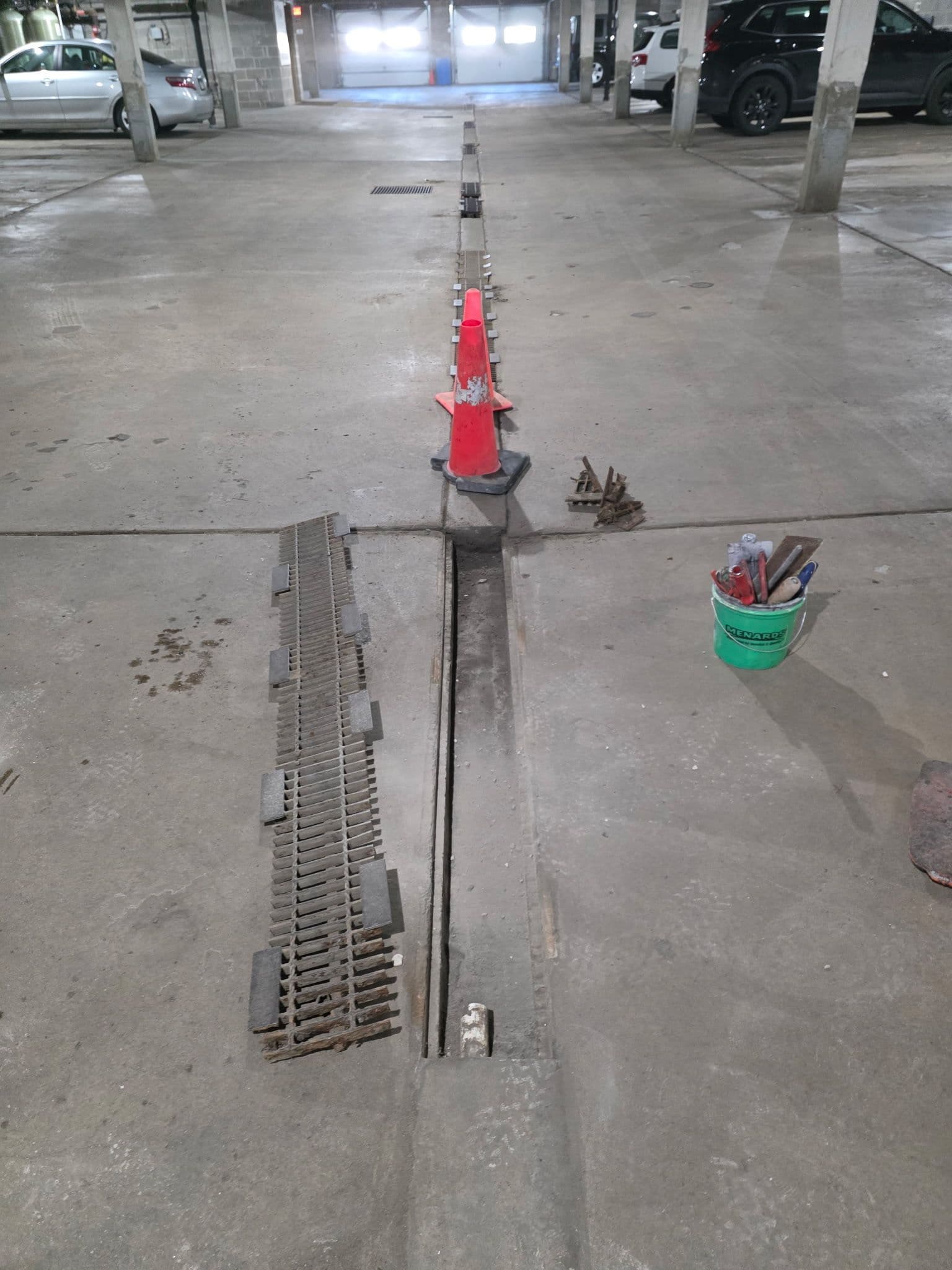 Gallery photos for Concrete Drainage Repair at Edina Apartment Complex Garage: Image #3