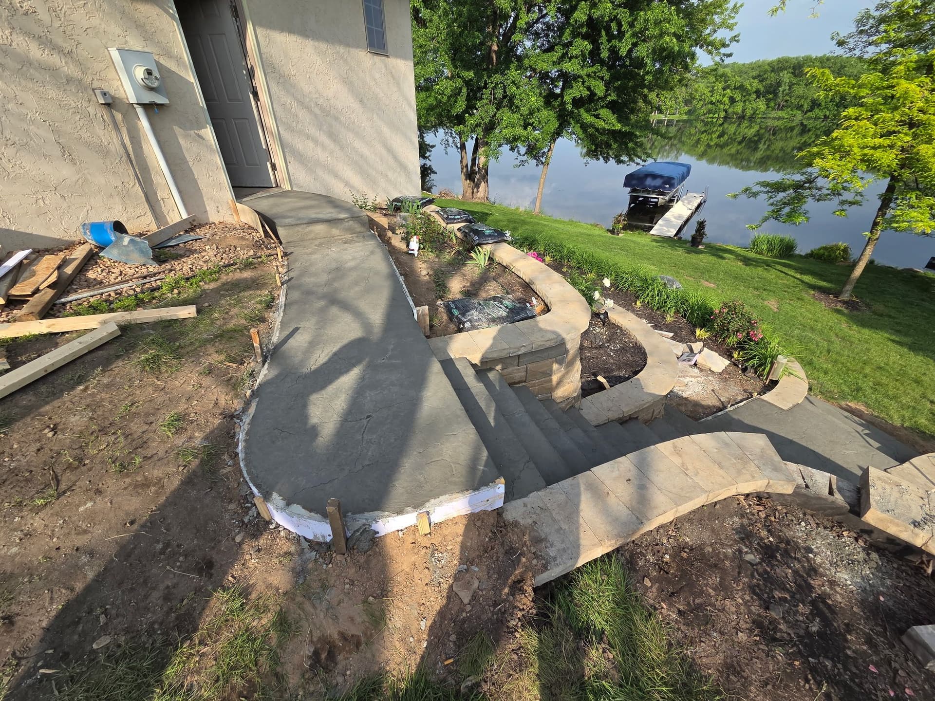 Stamped Concrete Walkway and Steps in Apple Valley image