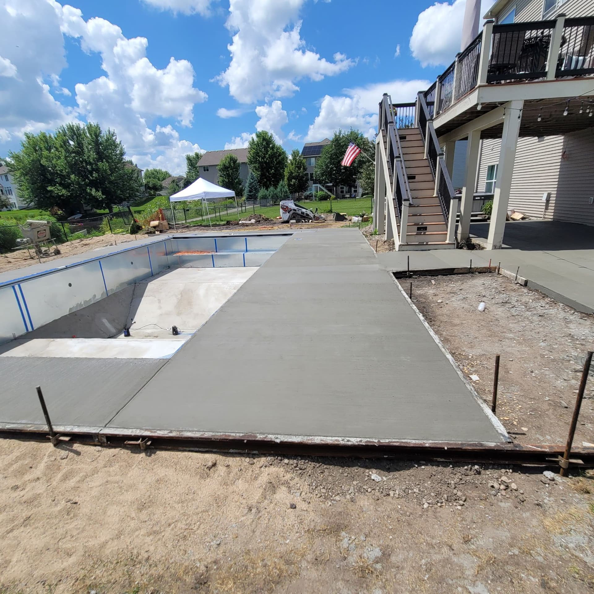 Gallery photos for Poolside Patio and Deck Installation in Farmington: Image #2